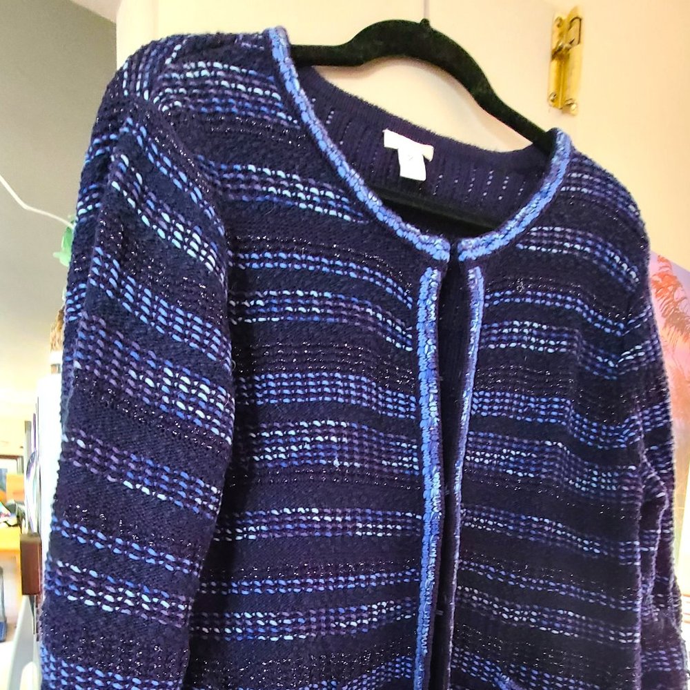 Chico's Blue Cardigan Sweater